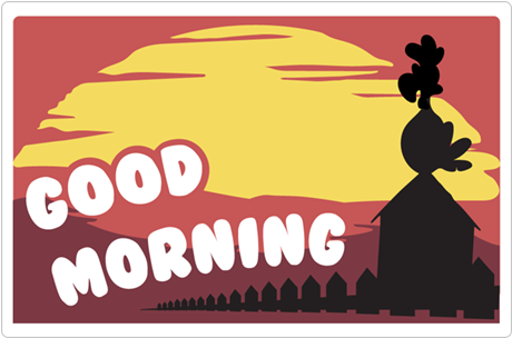 Good Morning Sticker - Illustration (490x317), Png Download