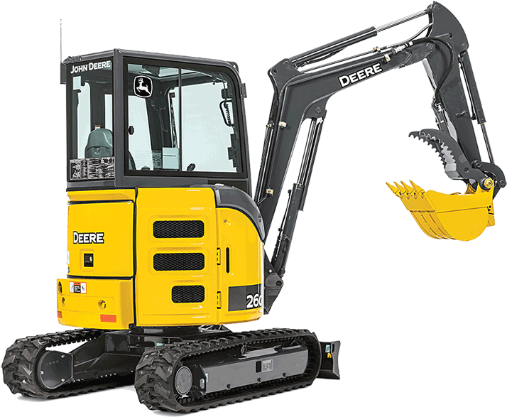 John Deere 26g Mini Excavator (400x400), Png Download
