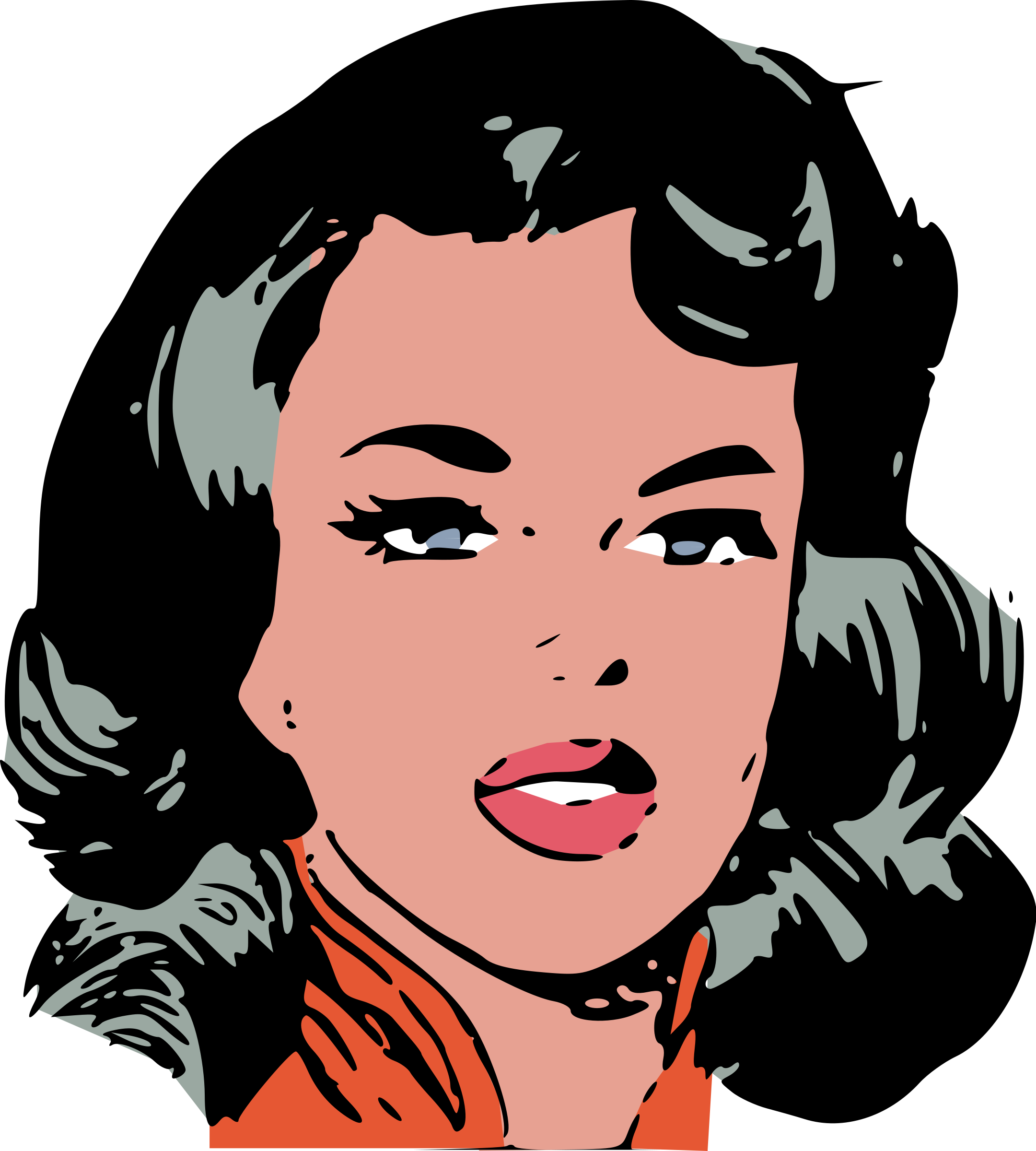 Image Black And White Library Collection Of High Quality - Woman Clipart (2161x2400), Png Download