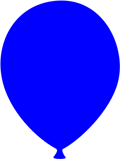 All Free Scrapbook Transparent Png Flowers Graphics - Blue Balloon Clip Art (440x600), Png Download