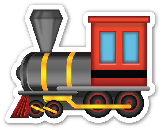Steam Locomotive - Wardrobe Emoji (525x426), Png Download