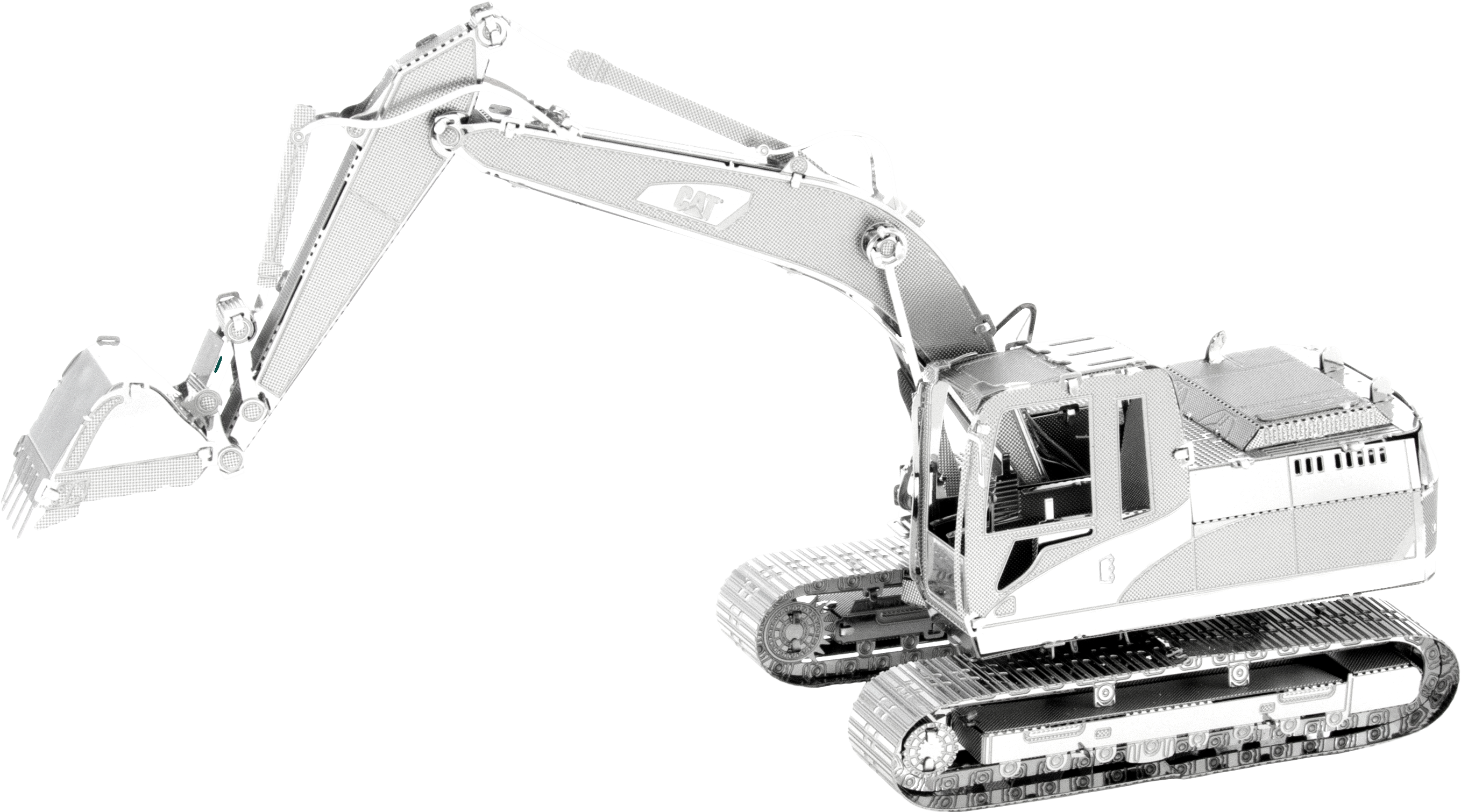 Picture Of Cat Excavator - Fascinations Metal Earth Cat Excavator 3d Metal Model (3648x2736), Png Download