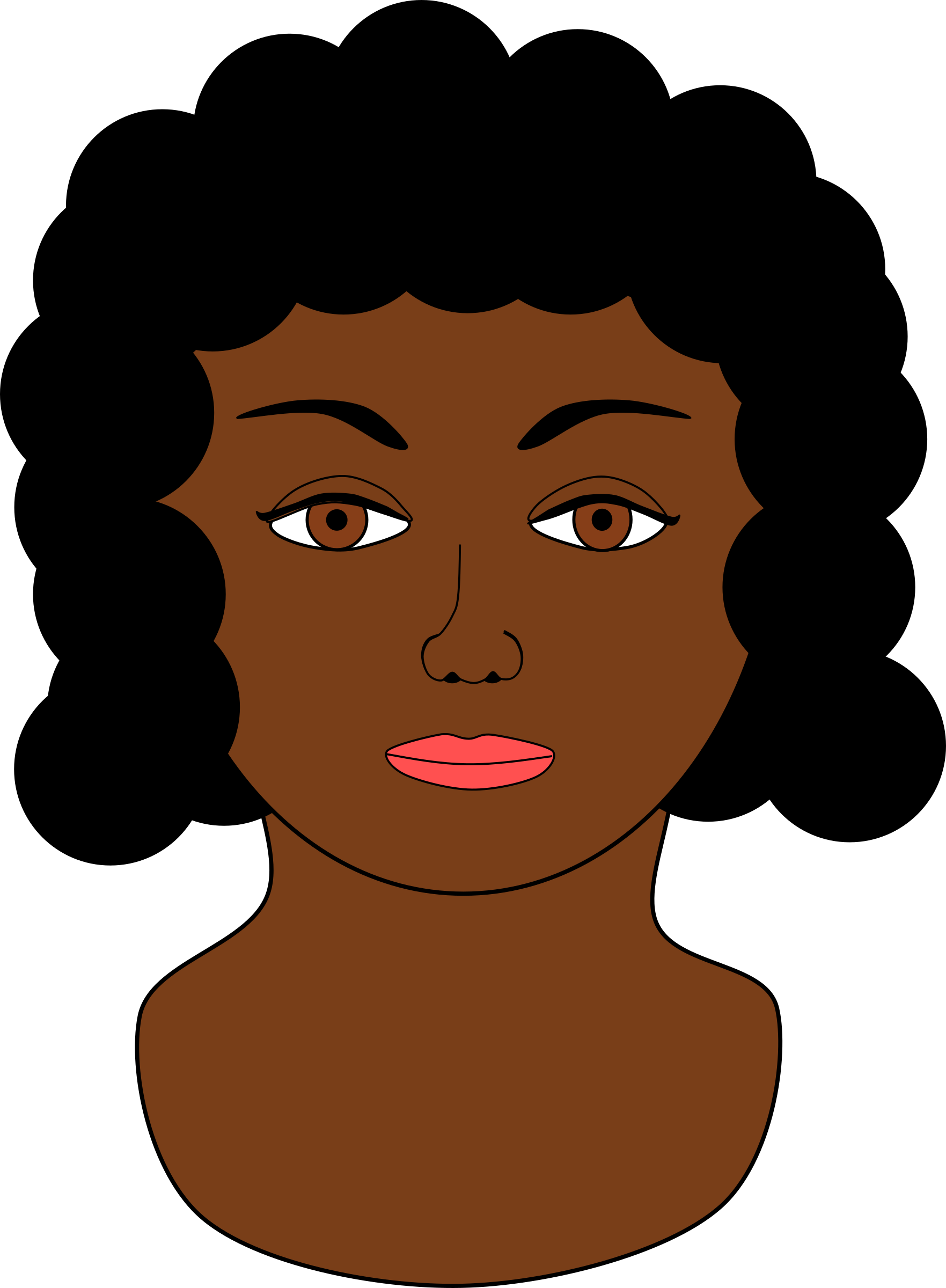 Clip Art Lady S Face Big Image Png - Black Woman Vector Png (1763x2400), Png Download