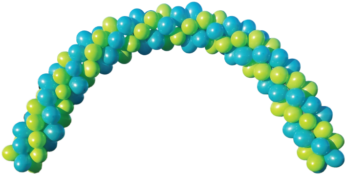 Spiral Arch - Spiral Balloon Arches Png (727x425), Png Download
