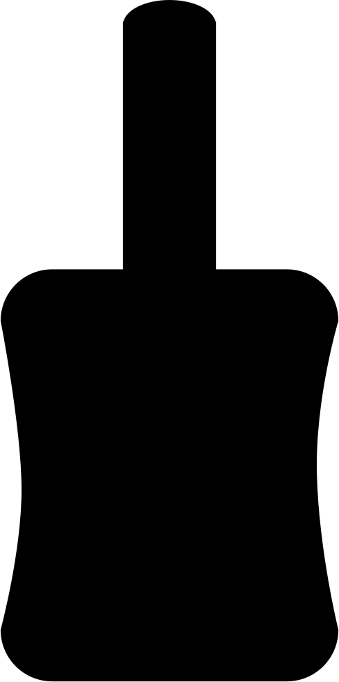 Nail Polish Bottle Silhouette - Nail Polish Bottle Silhouette Png (488x981), Png Download