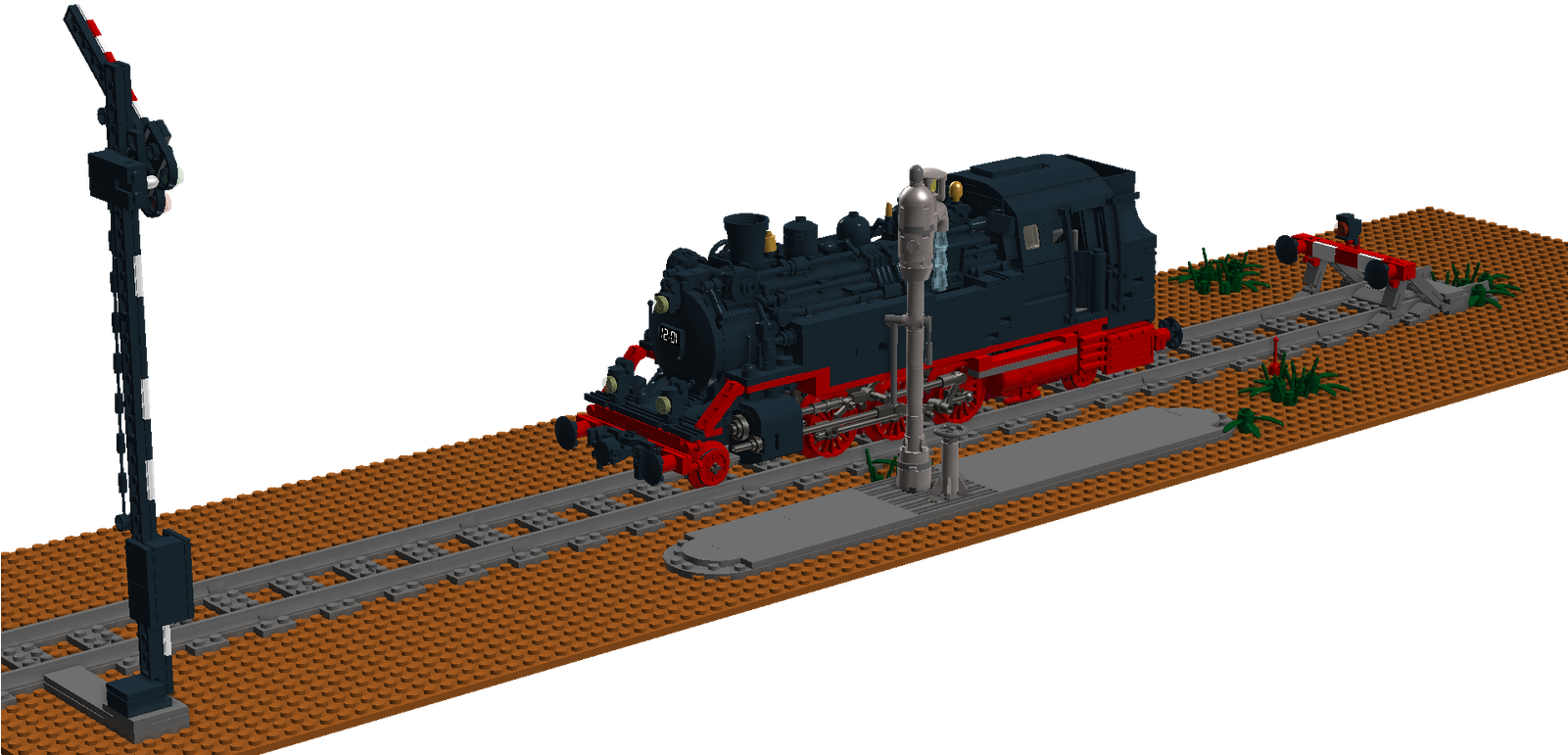 Br64 Steam Engine - Scale Model (1600x795), Png Download