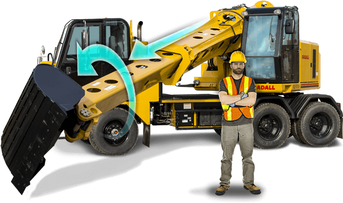 Excavator - Gradall Excavator (700x429), Png Download