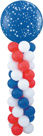 Spiral Balloon Column - Balloon Column Png (357x481), Png Download