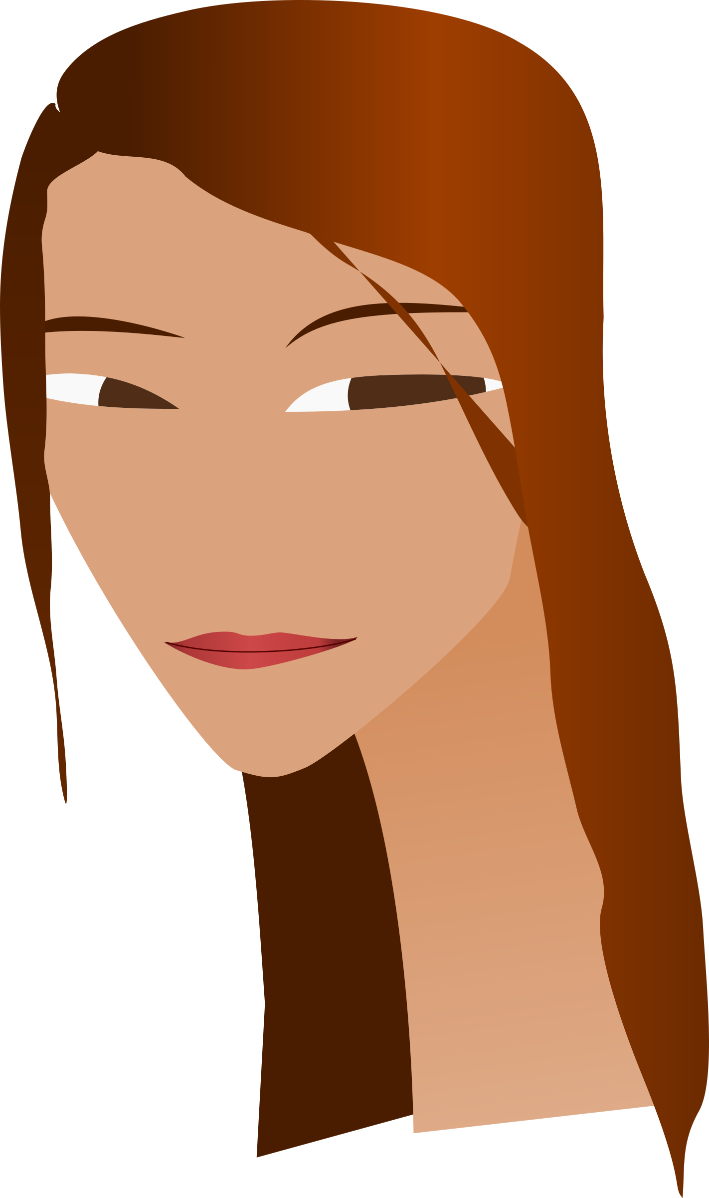 This Free Icons Png Design Of Woman's Face With Long (1422x2400), Png Download