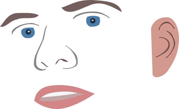 Face Woman Clip Art - Face Parts Clip Art (600x364), Png Download