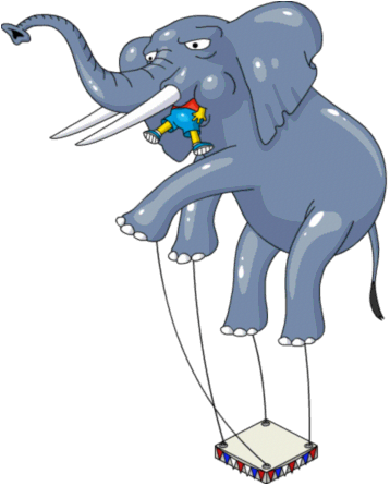 Stampy Balloon - Simpsons Parade Balloon (358x446), Png Download