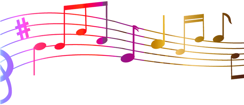Colourful Png Stickpng Designs Musical - Musical Notes Png Transparent (780x520), Png Download