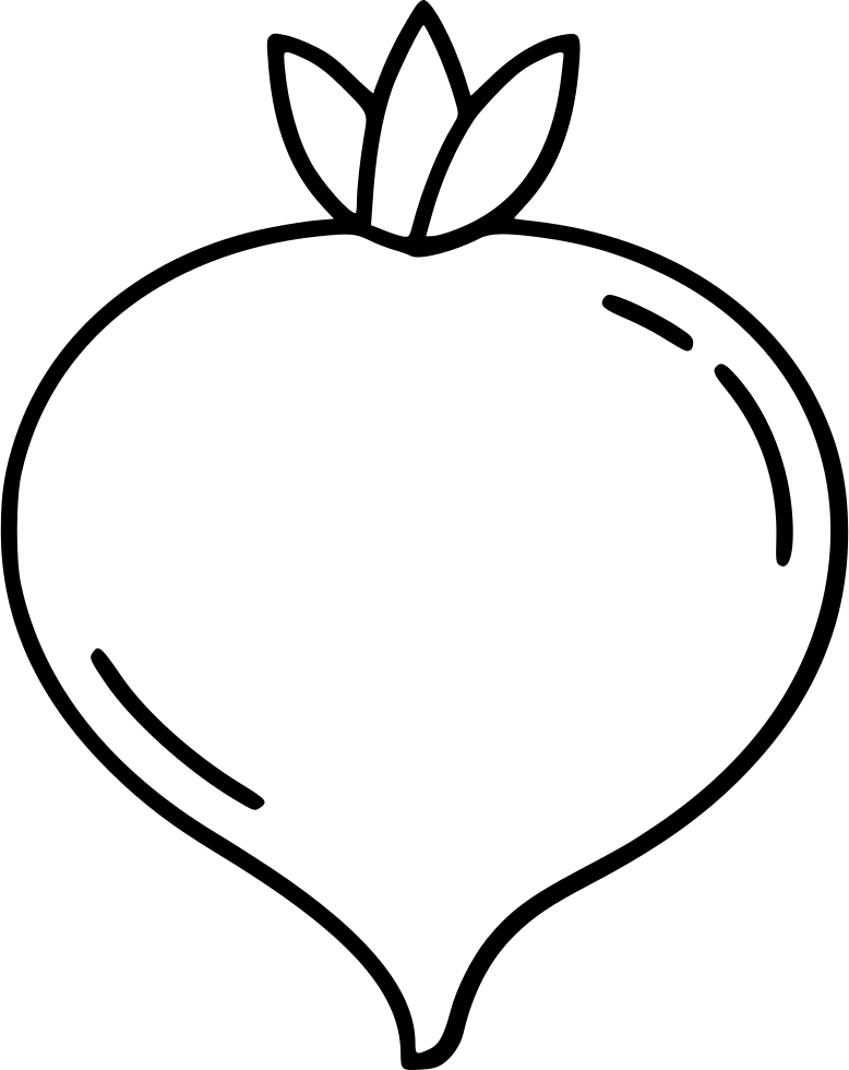 Png File - Turnip Png Black Clipart (778x980), Png Download