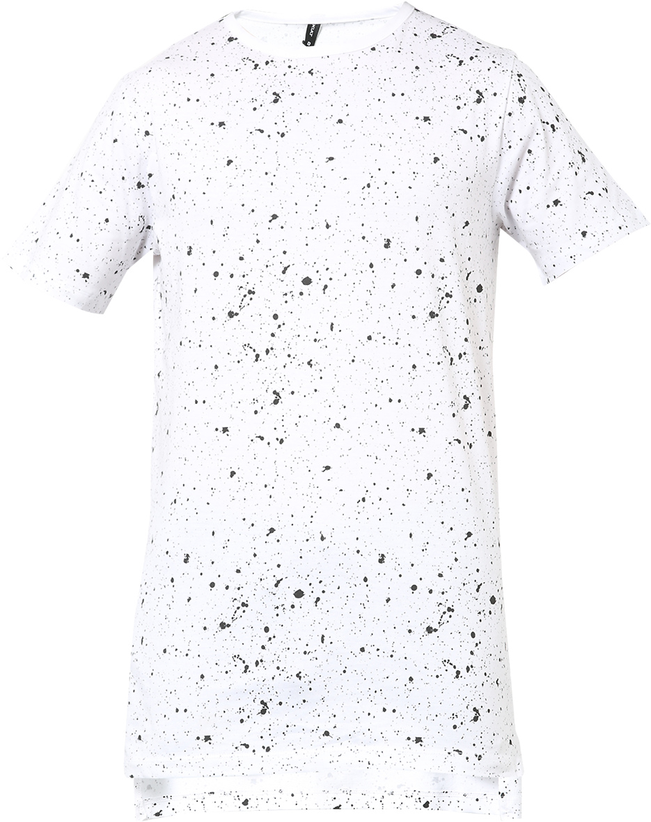 Skult By Shahid Kapoor Men White Splatter Aop Slim - Day Dress (1000x1333), Png Download