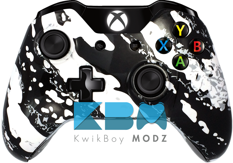 White Splatter Xbox One Controller - Marble Splash Hydrographics Kit Mydipkit - Ms-006 - (500x350), Png Download