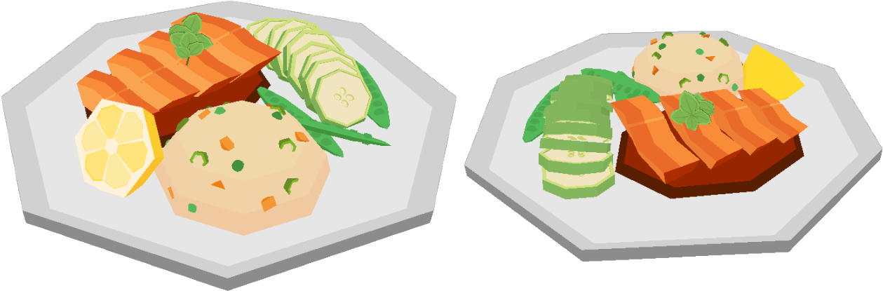Cooked Salmon Clipart - Fried Rice (1280x490), Png Download