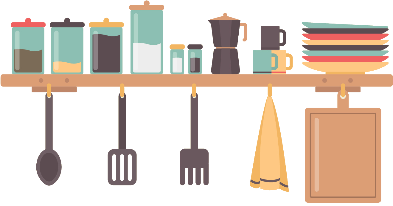 Download In Home Cooking Classes Nyc Footer Background Home Kitchen Vector Png Full Size Png Image Pngkit