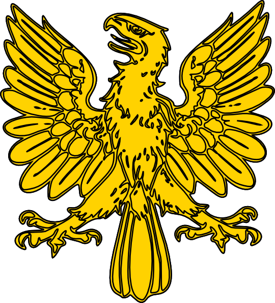 Eagle Clipart Golden Eagle - Gold Eagle Clipart (540x594), Png Download