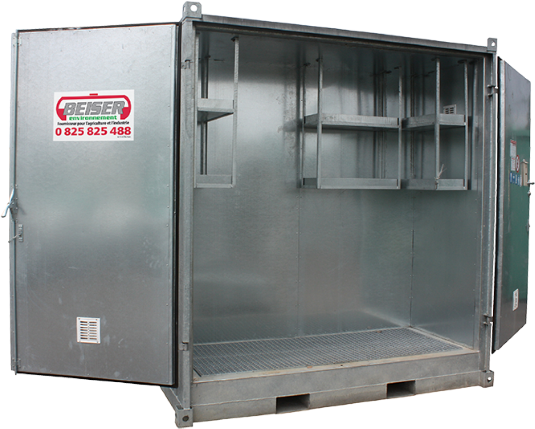 "safety " High 2-pallet Galvanised Storage Cell - Freezer (1200x1200), Png Download