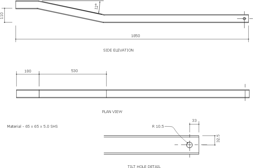 Fabricating The Tow Dolly Trailer Tongue - Diagram (861x591), Png Download