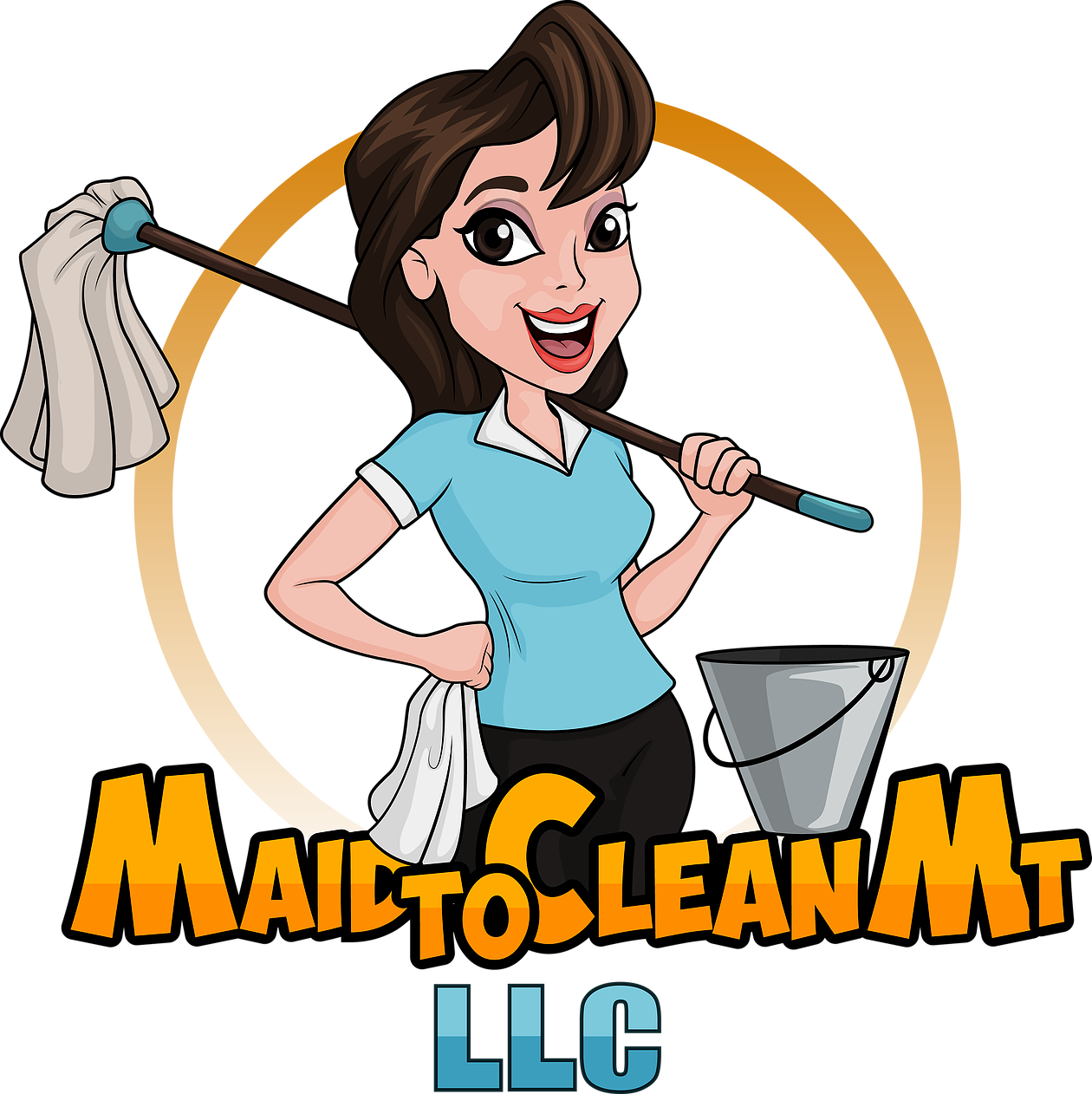 House Cleaning Faqs - Cartoon Cleaning Services Logo (1260x1262), Png Download