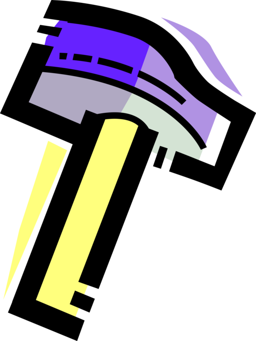 Vector Illustration Of Sledgehammer Hand Tool Used (525x700), Png Download