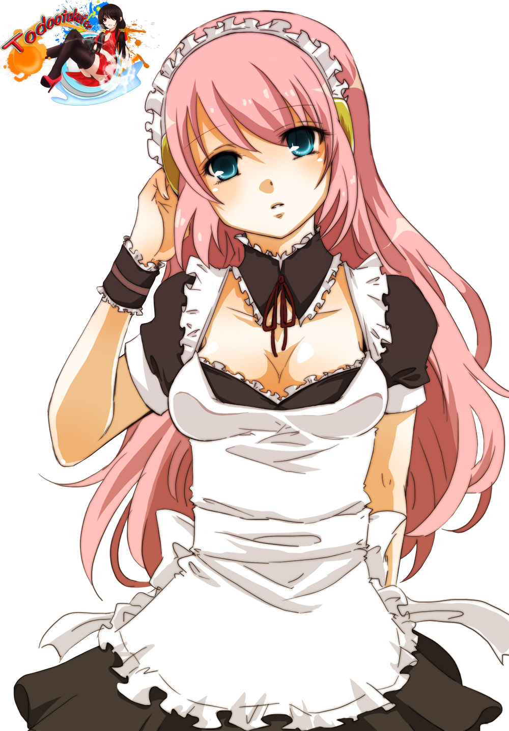 Vocaloid Luka Maid (1000x1434), Png Download