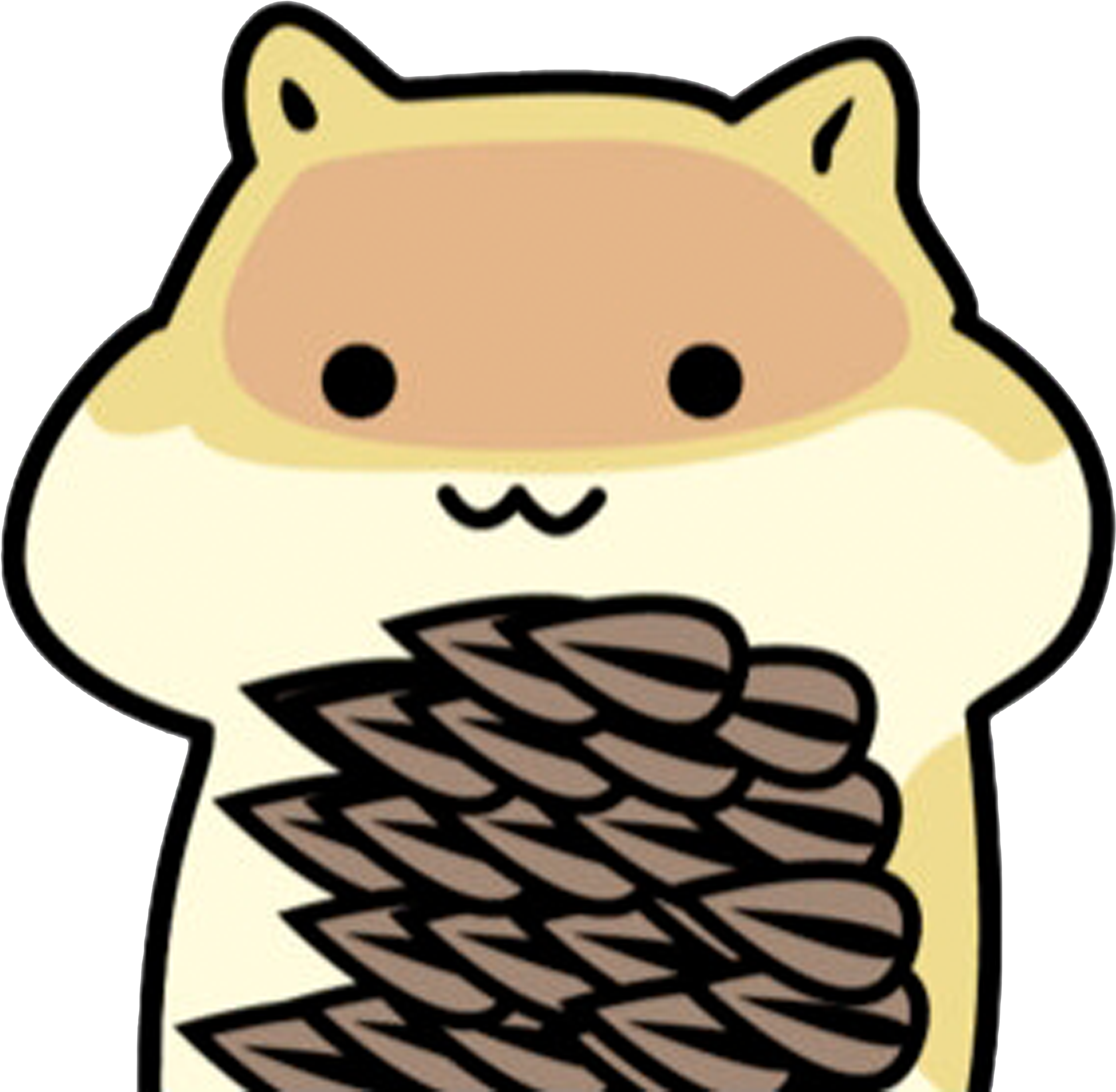 Hamster Clipart Guinea Pig - 仓鼠 给 瓜子 表情 包 (5000x5000), Png Download