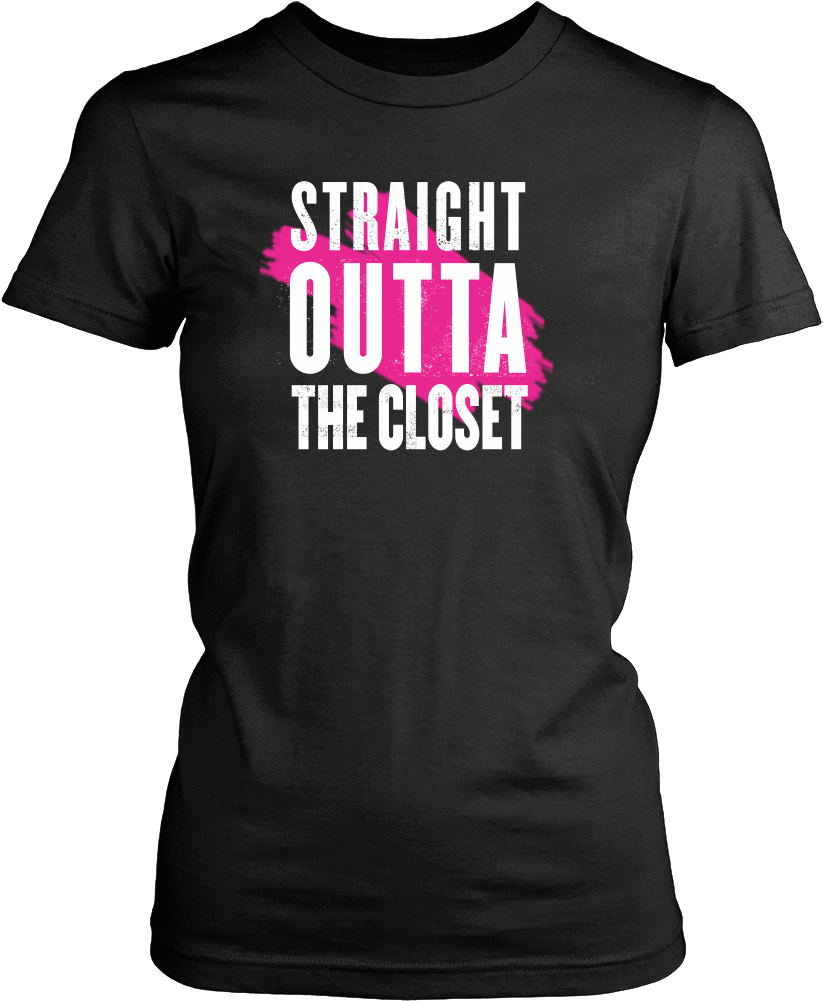 Straight Outta The Closet Pink Shirt - Disney Pin Trading Shirt (1000x1000), Png Download