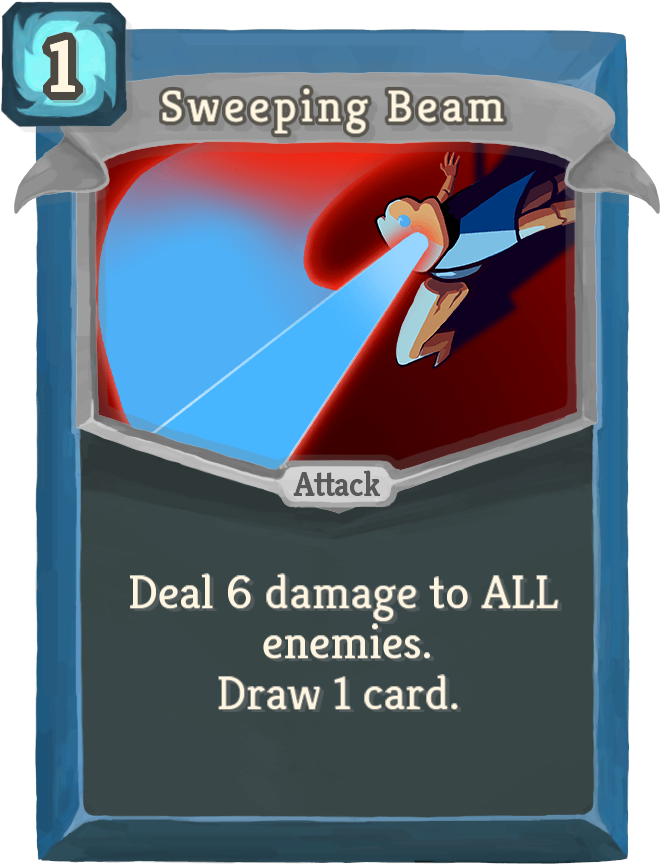 Sweepingbeam - Slay The Spire Card (678x874), Png Download