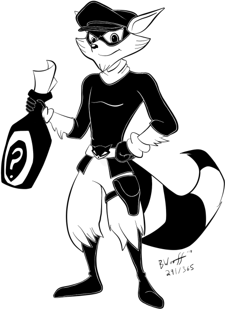 Sly Cooper - Cartoon (540x720), Png Download