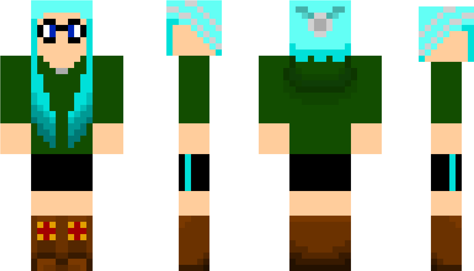 Turquoise Inkling Minecraft Skin - Hetgameportaal Minecraft Skin (1580x940), Png Download