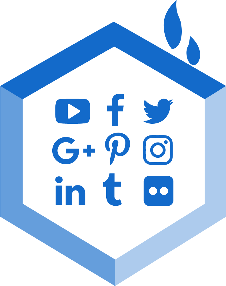 Easy Social Media Links - Facebook Instagram Twitter Silhouette (1000x1000), Png Download