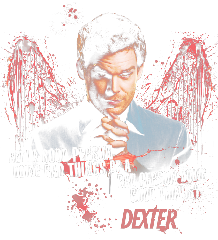 Dexter Good Bad Men's Crewneck Sweatshirt - Dexter (864x941), Png Download