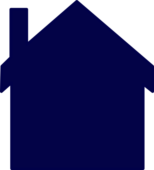 Navy Blue House Svg Clip Arts 540 X 598 Px (540x598), Png Download