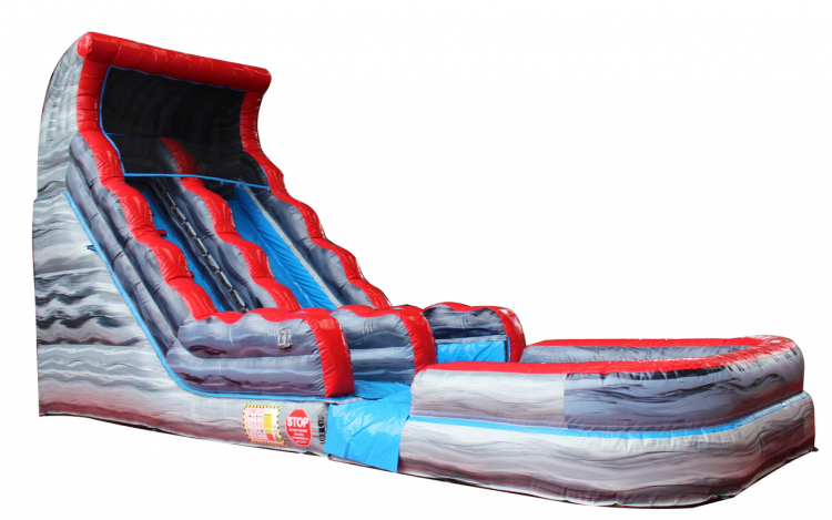 Volcano Water Slide By Wow Factor Attractions - Inflatable (750x469), Png Download