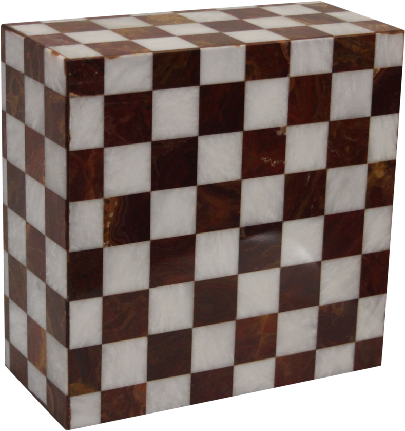 Checkered Marble Cremation Urn In Red And White - Skateboard Checker Grip Tape (1024x973), Png Download