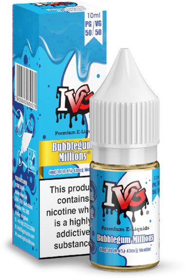 I Vg 50/50 Bubblegum Millions 10ml - Composition Of Electronic Cigarette Aerosol (600x600), Png Download