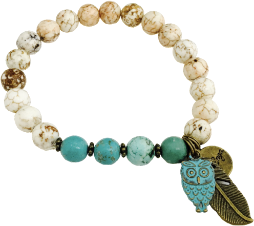 In Memory Of Bracelet, Owl, Feather - Bracelet (600x600), Png Download