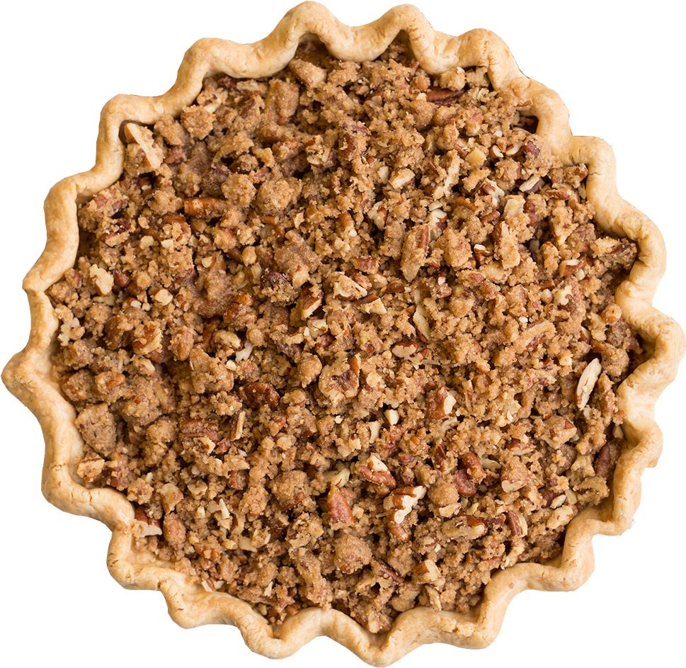 A Smooth Pumpkin Pie Topped With A Crunchy Pecan Streusel - Graham Cracker Crust (1000x1000), Png Download