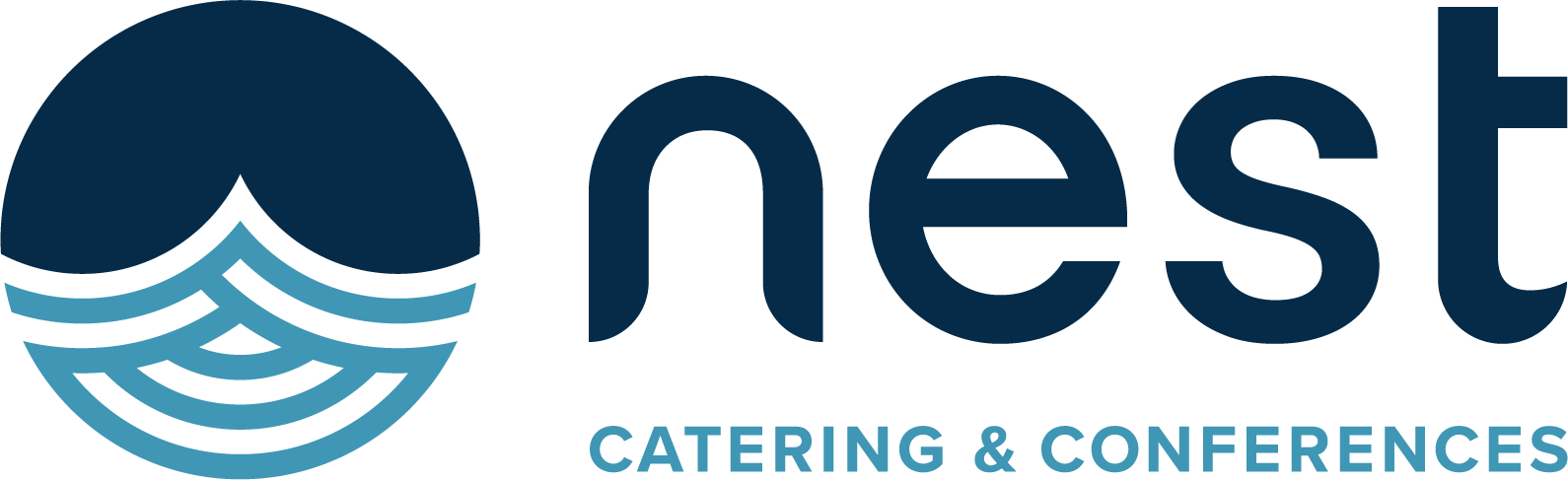 Nest Catering Logo (1590x487), Png Download