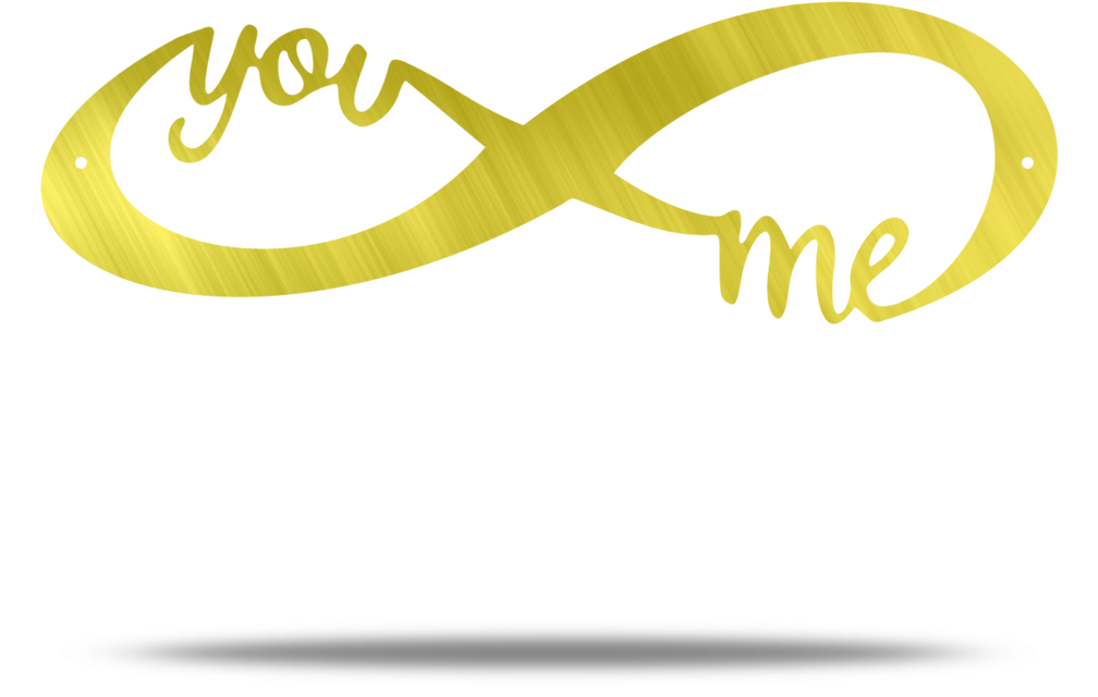 You And Me Infinity Steel Wall Sign - Calligraphy (1024x1024), Png Download