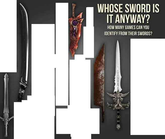 Deleted All The Ones I Named - Epic Video Game Swords (655x550), Png Download