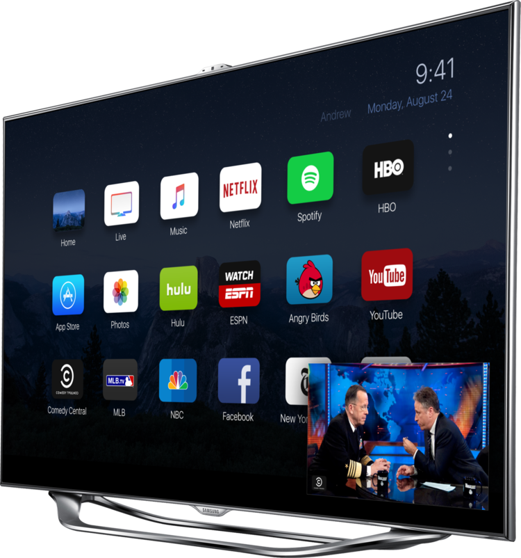 Apple Tv Fourth Generation Concept Andrew Ambrosino - Apple Tvs (750x802), Png Download