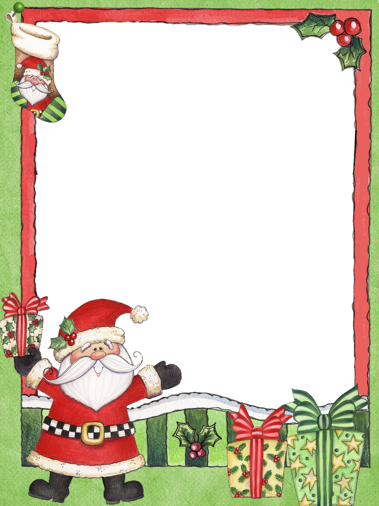 Moldura De Natal Png, Molduras Natal, Bilhete, Desenho - Diplomas De Bom Comportamento (768x1024), Png Download