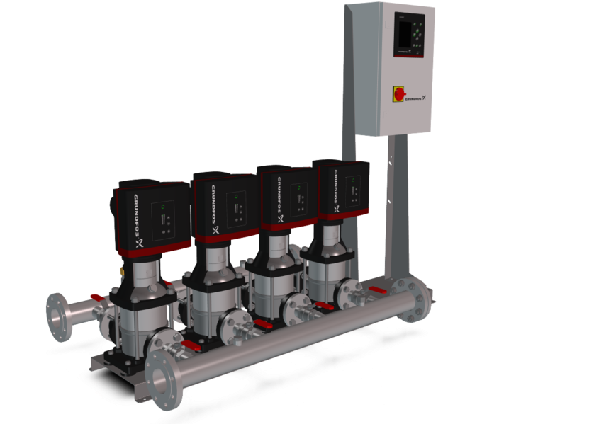 Grundfos Pump System - Grundfos Hydro Mpc E (863x640), Png Download