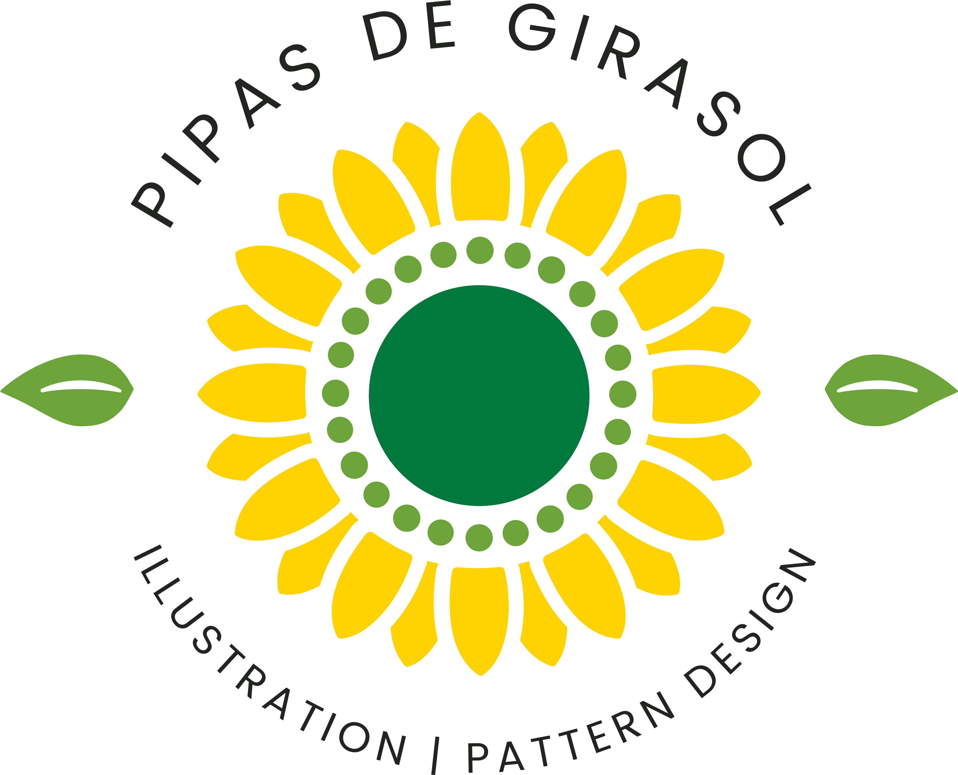 Pipas De Girasol Illustration And Pattern Design - Sahara India Life Insurance (3543x3543), Png Download