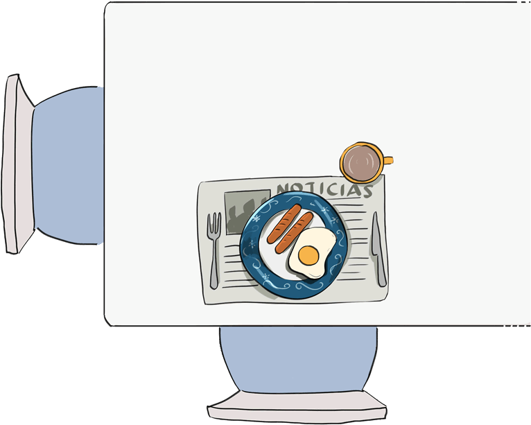 Protector Para El Polvo O Como Individuales Para Un - Cartoon (800x645), Png Download