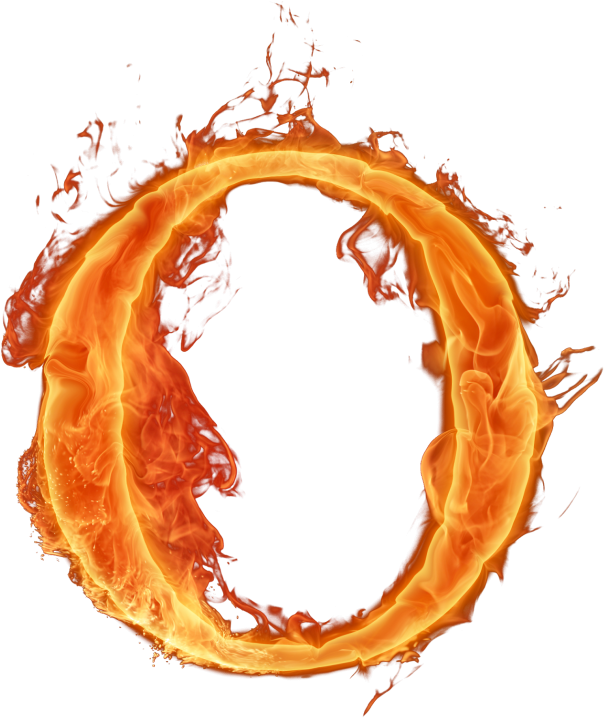 Letra O De Fogo (700x763), Png Download