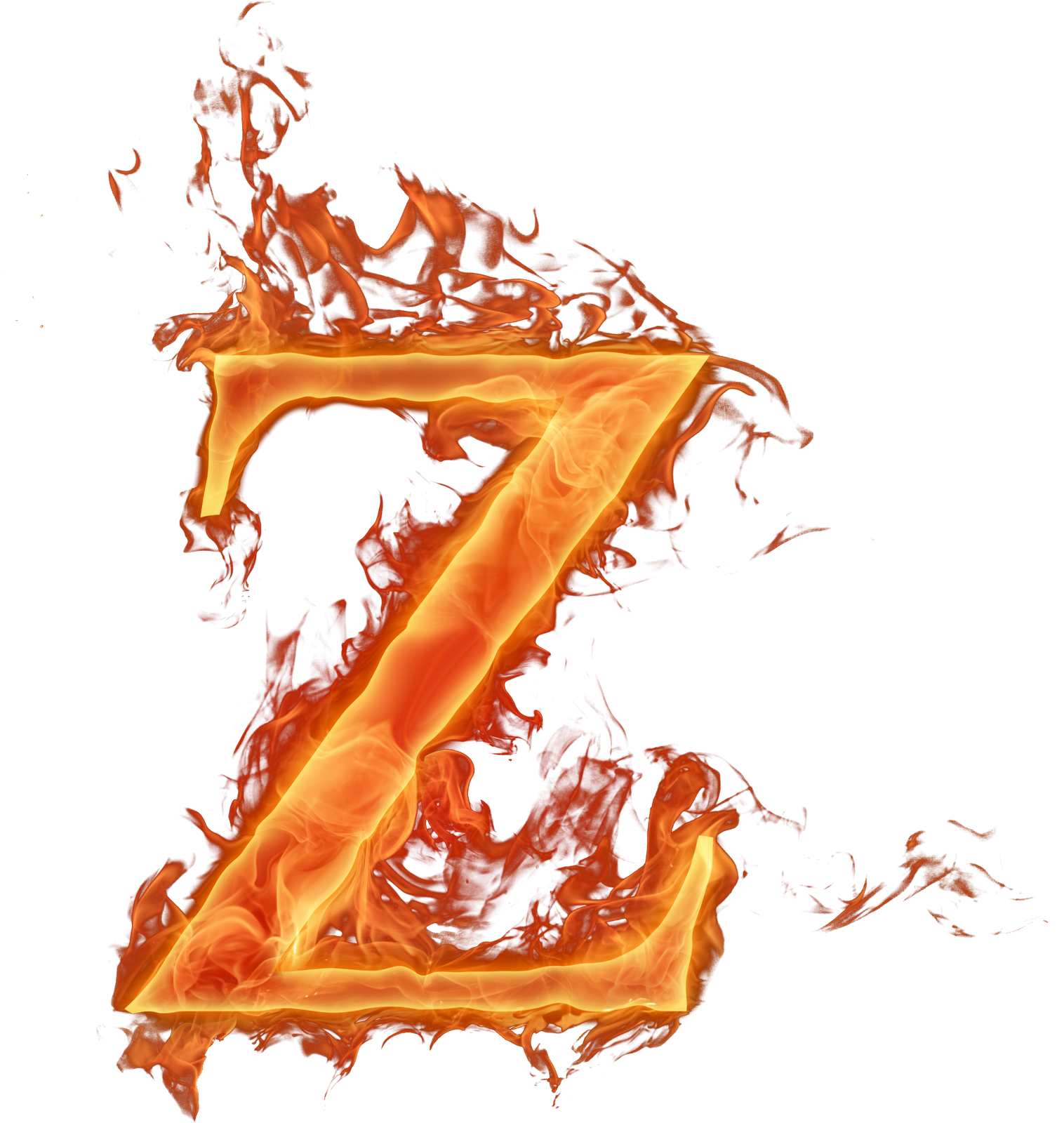 Alfabeto Fogo Png - Letra Z Con Fuego (1516x1600), Png Download